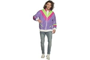 Boland - Kostüm für Erwachsene Trainingsjacke 80er Jahre mit Taschen für Campinganzug, Jogginganzug, Assi Anzug, Retro Style, Gruppenkostüm, Mottoparty, Karneval