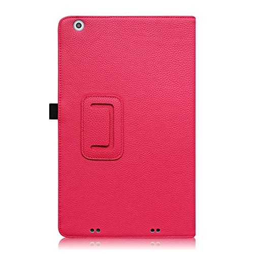 Fintie Odys Ieos Quad white Edition X610092 / Ieos Quad Pro Office Edition (10,1 Zoll) Tablet-PC Hülle – Slim Fit Folio Kunstleder Schutzhülle Cover Tasche mit Ständerfunktion und Stylus-Halterung, Magenta - 3