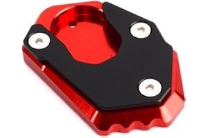 CCYYMOWOK MOWOK Accessori per Kawasaki Z650 Z800 Z900 Z900RS Z1000 Z1000SX ER6N ER6F ninja650 ninja1000sx zx6r zx10r Alluminio Piastra Ingranditore Estensione Cavalletto Laterale Moto (rosso)