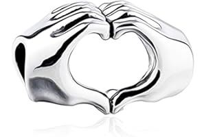 JIARONG CHARMS Breloque en argent sterling 925 L’amour dans vos mains, en forme de cœur pour bracelet à breloques Pandora