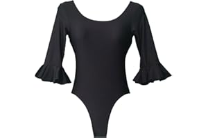 FLAMIFEEL Body noir pour Flamenco et Danse adulte