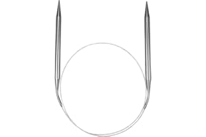 KINBOM 8mm Aiguille à Tricoter Circulaire en Acier Inoxydable, Aiguilles à Tricoter Ronde Interchangeables Fournitures pour Tricot et Crochet pour les Amateurs de Tissage (80 cm)