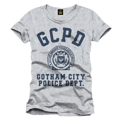 Preisvergleich Produktbild Batman T-Shirt Gotham City Police Department Logo (grau) (L)
