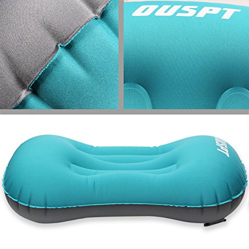 Aufblasbares Camping Kissen,Aufblasbares Kopfkissen,Leichtes Reisekissen Luft-Kissen,Camping Pillow für Camping, Reise, Draußen Bequemen Schlaf Kissen … (Blau) - 5