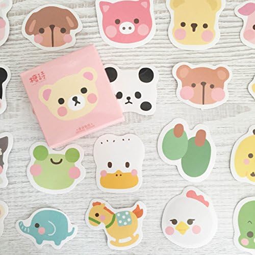 Shy Animal Cartoon Drawn Stickers - 45 Pieces - Kawaii Stationery