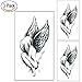 Produktbild Temporäres Tattoos Mandala Tätowierungs Sticker, 3 Stück Temporary Tatoos Aufkleber Körper Gefälschte Tätowierungs Weisekörper Kunst Aufkleber für Frauen Jugendliche, Süße Engel Flügel Mädchen