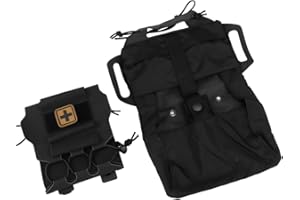 WarmHeartting Sac de Poche de Rangement Tactique Molle pour Premiers Soins médicaux Système en Deux pièces, Pochette de décharge IFAK Nylon EMT Trauma Pochette à Porter au Quotidien