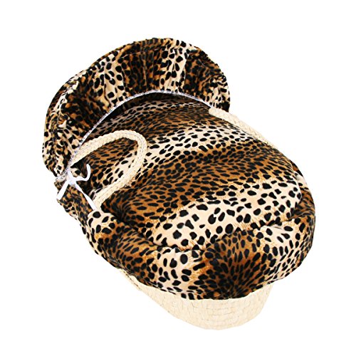 Isabella Alicia Born To Be Wild Cheetah Maize Natural Moses Basket