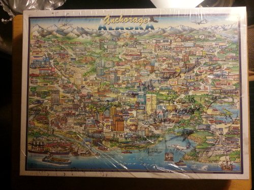 Preisvergleich Produktbild The Anchorage Puzzle Postcard - 1000pc by Cooper Maps