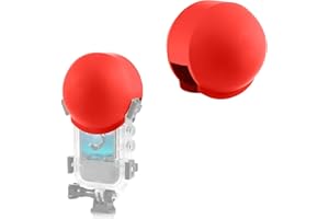 HIGATFUL Lens Guard for Insta360 ONE X3 Invisible Dive Housing Case, Silicone Protective Cover, Lens Protector Case Accessories (Red)