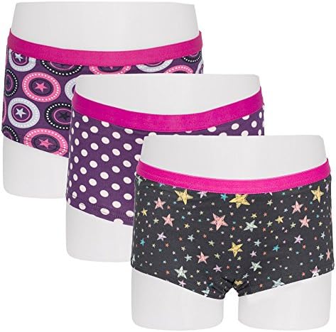 Multi Pack - D&C Girls Absorbent Hipster Briefs - Age 7-8
