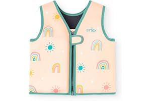 CRiOH! - Chaleco Flotador para Bebé -Talla XS a M -1 a 6 Años- Estampados - Natación, Piscina o Playa -Protección UPF 50+ -Neopreno de 5 mm -Doble Cierre de Seguridad (Rainbow, S:14 a 20 kg)
