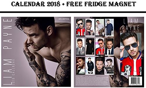 LIAM PAYNE SQUARE WALL CALENDAR 2018 + LIAM PAYNE FRIDGE MAGNET