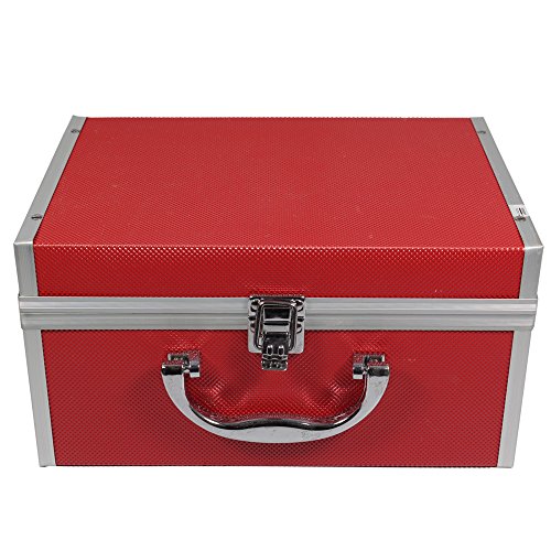 Preisvergleich Produktbild Aufbewahrungskoffer Shisha / Wasserpfeife Koffer innen mit abnehmbaren Polstern, verstärkt mit Aluminium / Alu Schienen (ROT)