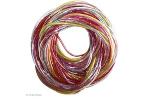 GRAINES CRÉATIVES Perles & Co Set di fili scoubidou pagliettati x12