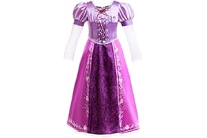 Lito Angels Vestito Costume Principessa Rapunzel Carnevale Festa di Compleanno per Bambina Taglia 18 mesi ai 12 anni, Viola