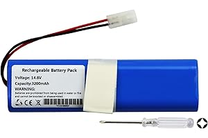 K KYUER 3200mAh Rechargeable Robot Aspirapolvere Batteria Compatibile con Qihoo 360 S6 360 S8 Rowenta X-Plorer Serie 75 X-Plorer Serie 75 S+ X-Plorer Serie 95 RR8567 RR8585 RR8587 Robot Vacuum Cleaner