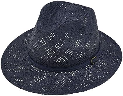 EveryHead Men's Plain Panama Hat - Blue - XXL
