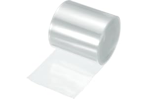 QUARKZMAN Avvolgimento Batteria PVC Guaina Termorestringente Tubo Termoretraibile Diametro 50mm Larghezza 80mm Piatto 18 Piedi Trasparente Buon isolamento per Pacco Batterie-5,5m
