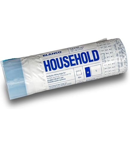 BLANCO 521474 FLEXON II 60/4 Sistema di Cestini per Raccolta Differenziata, Alluminio, Plastica, Nero, 60 cm