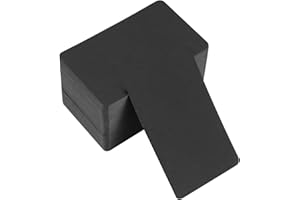 TOMOYUKI 150 sztuk pustych kartek papierowych, fiszki do zapamiętywania, puste karty do gry, karty z papieru kraftowego, wizytówki, papier do majsterkowania, nauki, zapamiętywania, kolor czarny, 8,9 x 5,2 cm