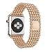 Produktbild myqyiyi Rechnungshof Rund Smartwatch Armband für Apple Watch Series 3 38 mm roségold