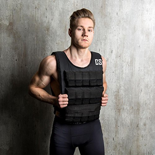 CAPITAL SPORTS Monstervest Gewichtsweste Fitness-Weste (herausnehmbare Metall-Gewichte, verstellbarer Nylongurt, weiche Polster) schwarz - 2