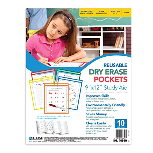 C-Line Super Heavyweight Plus Dry Erase Pockets