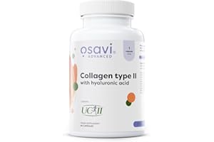 Osavi Collagen Type II with Hyaluronic Acid – 60 Caps | UC–II® Undenatured Collagen for Joint & Cartilage Health | Supports Collagen Formation & Bone Function | with Rose Hip Extract & Vitamin C