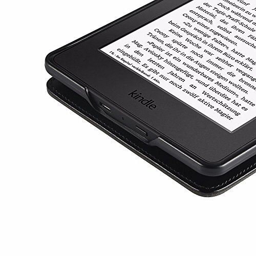 Kindle Paperwhite Hülle, EasyAcc Smartshell Case Kompatibel für Alle Kindle Paperwhite Die dünnste und Leichteste Schutzhülle (für Alle Vorgängermodelle von 2012, 2013, 2014 und Den Neuen Kindle Paperwhite 2015 Mit Sleep / Wake up Funktion – Schwarz - 2