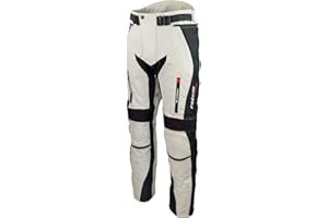 Roleff Helle Motorradhose für Sommer und Winter | XS-7XL | in Schwarz, Grau mit Protektoren, Belüftungssystem und herausnehmbarem Thermofutter für Motorradfahrer, Herren, Unisex