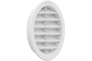 Plikc - Griglia di ventilazione tonda da incasso con zanzariera stampata - Plikc (Foro diametro 95)