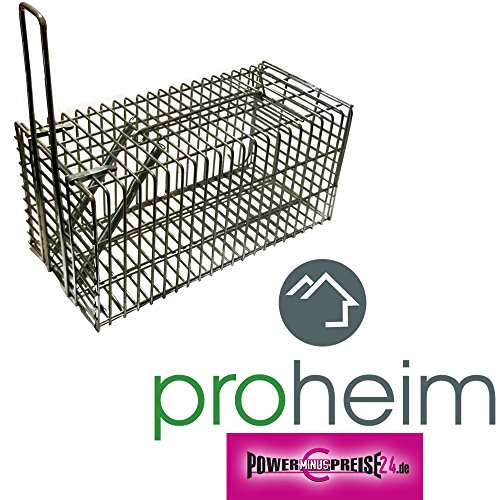 proheim Lebendfalle 21cm kompakte Rattenfalle / Drahtfalle mit 1 Eingang, Kleintierfalle aus verzinktem Draht, verlässlich, witterungsbeständig und stabil - 5