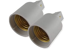 oniroview Kit 2 Pezzi Adattatore Portalampada Convertitore da G24 a E27 per Lampadine Led