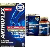 Nutraxin Artroflex HYA-C-II Hyaluronik Asit Glukozamin Kondrotin i&ccedil;eren Takviye Edici Gıda (1 x 90 Tablet) ve Nutraxin Men's 