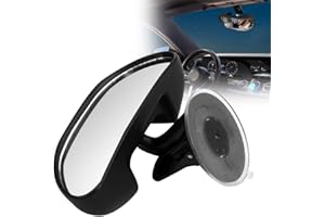 RUIOOMEEP Innenspiegel Auto,Universal mit Saugnapf,Zusatzspiegel,Fahrlehrer Spiegel,Zusatz Rückspiegel vibrationsfrei Starke Adsorption Kann zur Überwachung von Babys im Auto Verwendet Werden