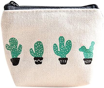 Alberar Women Girls Cute Canvas Fashion Snacks Flap Coin Purse Wallet Bag Change Pouch Key Holder (A)