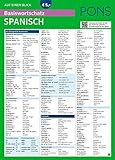 Image de PONS Basiswortschatz auf einen Blick Spanisch: Kompakte Übersicht, ca. 1.000 Wörter nach Themen so