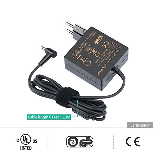 [TUV GS LISTED] HUIKEYUAN 19V 3,42A 65W Laptop Netzteil Notebook Ladegerät Ladekabel für Asus Q302LA Q302L Q302UA Q503UA, Asus X553M X553MA X553SA, Asus VivoBook E402SA E403SA K200MA F200CA F556UA, Asus Zenbook UX303LB UX303UA UX303UB UX305CA UX305FA UX305LA UX305UA, Asus Prime UX301 UX301LA UX302LA UX303LA UX303LN UX31A UX31LA UX32A UX32VD U38N UX42 UX52, Asus Transformer Book Trio Flip T300 T300LA TP300LA TP300LD TX201LA, Asus Taichi 21 (Stecker 4,0mm*1,35mm) - 3