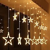 Satyam Kraft Plastic Star Light Curtain Decoration (Yellow)