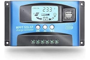 FUHUIHE Contrôleur de charge solaire MPPT 30A avec écran LCD, modes de contrôle de charge multiple (30A)