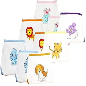 Softcare Medium Size Premium Cotton Hosiery Cloth Padded Reusable Nappy 9 pcs Set (for 4 to 7 Months Baby)