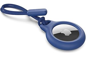 GIVENME Airtags - Custodia per AirTag con Portachiavi Laccetto, Antigraffio, Lavabile, per GPS Key Finder (Blu)