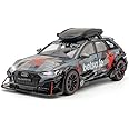 Alokik Enterprise 1:24 Audi RS6 Modified Diecast Metal Pull Back Car with 6 Openable Doors with Sound and Light Toy Decoration car Best Gift Toys for Kids 【Colors as Per Stock】