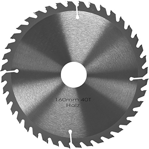 Kreissägeblatt Holz Ø 160mm x 30mm HM 40 Zähne - Diamantschliff - inkl. 4 Reduzierringen.