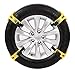 Produktbild DANG&SHGOP Auto-Reifen-Ketten Universal Schneeketten Anti Skid Nail Auto Snow Tire Ketten Fit für die meisten Auto Truck TPU + Legierung(6.50-10.43in, 4 Stück)