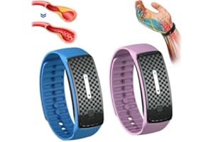 jyyyou Bracelet JOSFIT, Bracelet Lympunclog en Titane, Bracelet De Débouchage Lympunclog en Titane, Bracelet Réglable pour Hommes Et Femmes (Rose + Bleu,One Size)