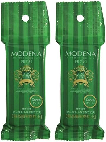 Pajiko resin clay Modena color 60g green set of two