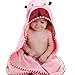 Buytra Kids Bath Towels Cute Animal-Shaped Hooded Cotton Bathing Wrap Blanket(Ladybug)