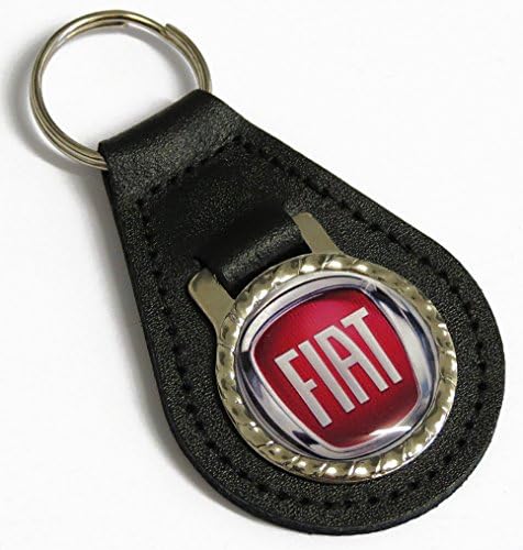 Fiat Emblem Leather Keyring Gift for Car Key Fob - Keychain Gifts.